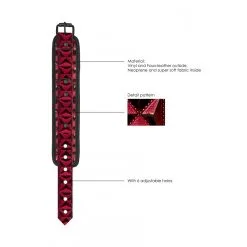 Ouch! Luxury Menottes De Poignets LUXURY BURGUNDY Rouge -FÉMINITÉS boutique menottes de poignets luxury burgundy rouge 2