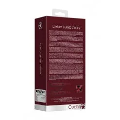 Ouch! Luxury Menottes De Poignets LUXURY BURGUNDY Rouge -FÉMINITÉS boutique menottes de poignets luxury burgundy rouge 5