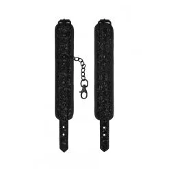 Ouch! Luxury Menottes De Poignets LUXURY Noire -FÉMINITÉS boutique menottes de poignets luxury noire 2