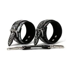 SM Fantasy Menottes De Poignets SNAKINE Noir-Argenté