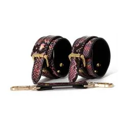 SM Fantasy Menottes De Poignets SNAKINE Noir-Rose