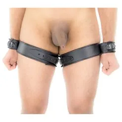 The Red Menottes De Retenue En Cuir Cuisses-Mains -FÉMINITÉS boutique menottes de retenue en cuir cuisses mains 7