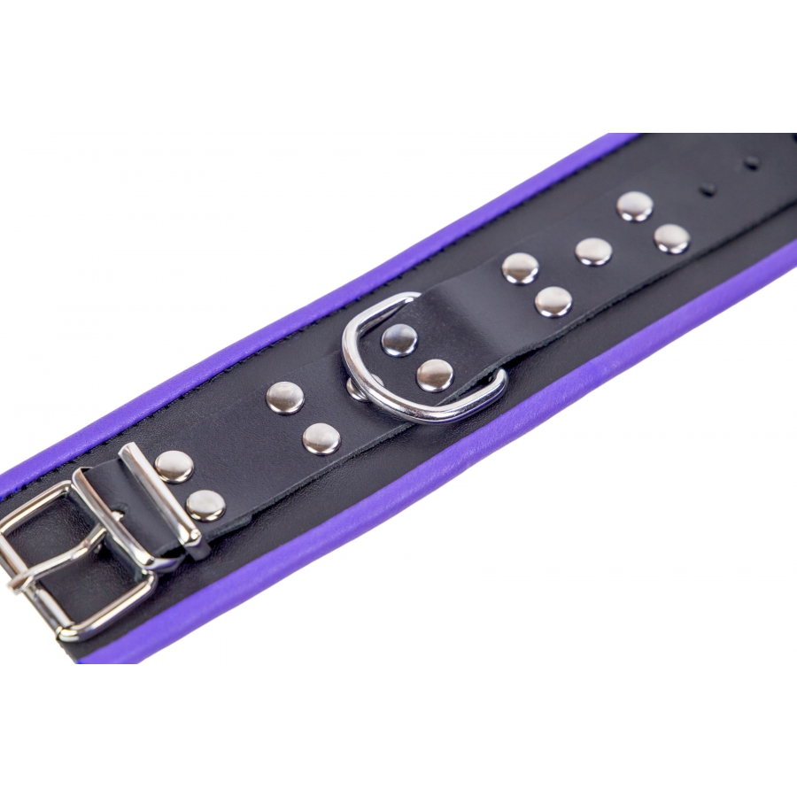 The Red Menottes En Cuir Pour Chevilles Noir-Violet 5 The Red Menottes En Cuir Pour Chevilles Noir-Violet – Image 5