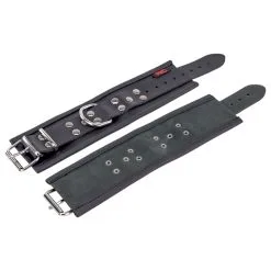 The Red Menottes En Cuir Pour Poignets Noir -FÉMINITÉS boutique menottes en cuir pour poignets noir 4