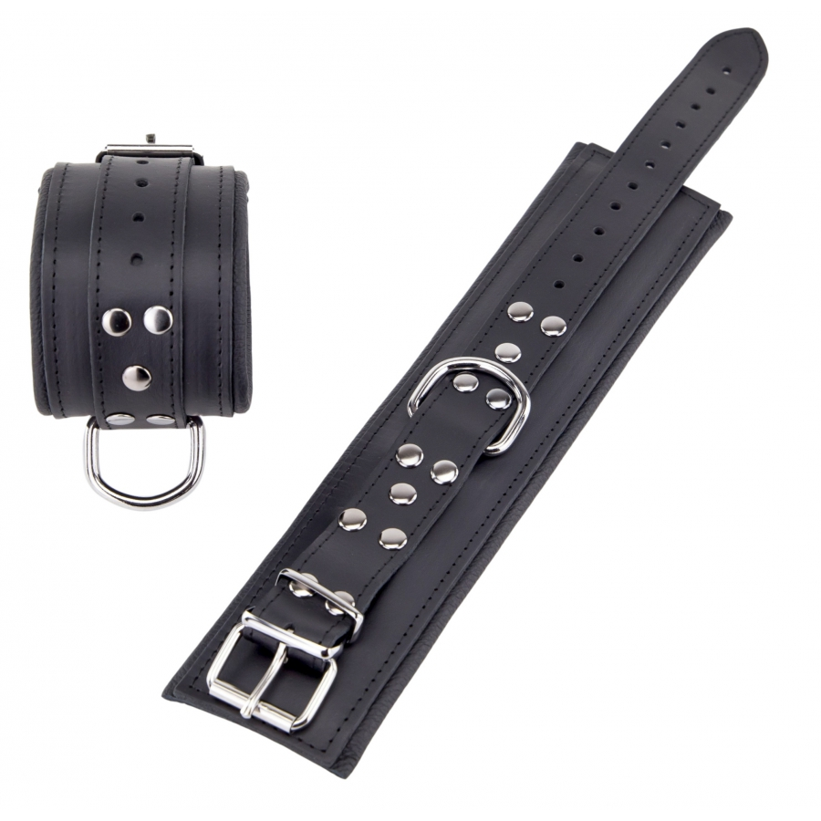 The Red Menottes En Cuir Rembourrées Pour Chevilles Noir 3 The Red Menottes En Cuir Rembourrées Pour Chevilles Noir – Image 3