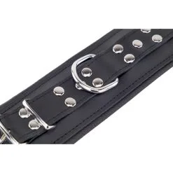 The Red Menottes En Cuir Rembourrées Pour Poignets Noir -FÉMINITÉS boutique menottes en cuir rembourrees pour poignets noir 4