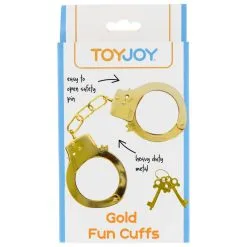 Toy Joy Menottes En Métal FUN CUFFS Dorées -FÉMINITÉS boutique menottes en metal fun cuffs dorees 2