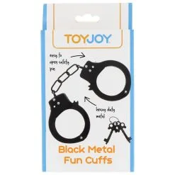 Toy Joy Menottes En Métal FUN CUFFS Noires -FÉMINITÉS boutique menottes en metal fun cuffs noires 3