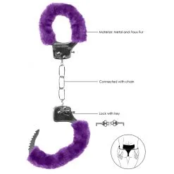 Ouch! Menottes PLEASURE FURRY Violet -FÉMINITÉS boutique menottes pleasure furry violet 2
