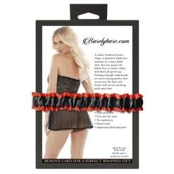 Barely Bare Nuisette Andrea - Noire -FÉMINITÉS boutique mesh lace baby doll 3