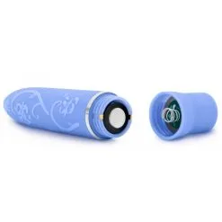 Rose Mini Vibro BLISS VIBE 10.5cm Bleu -FÉMINITÉS boutique mini vibro bliss vibe 105cm bleu 4