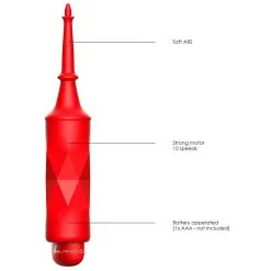 Luminous Mini Vibro CIRCE 15cm Rouge -FÉMINITÉS boutique mini vibro circe 15cm rouge 5