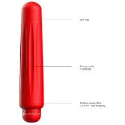 Luminous Mini Vibro DELIA 12cm Rouge -FÉMINITÉS boutique mini vibro delia 12cm rouge 5