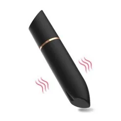 MyPlayToys Mini Vibro HEART LIPSTICK 9cm Noir