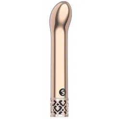 Royal Gems Mini Vibro JEWEL ROYAL 12cm Rose Doré -FÉMINITÉS boutique mini vibro jewel royal 12cm rose dore 2