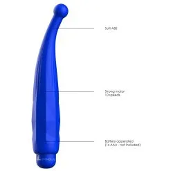Luminous Mini Vibro LYRA 15cm Bleu -FÉMINITÉS boutique mini vibro lyra 15cm bleu 5
