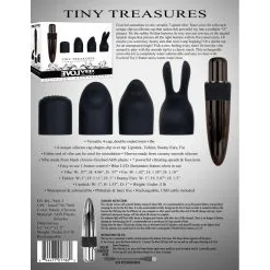 Evolved Mini Vibro TINY TREASURES 4 Embouts Silicone -FÉMINITÉS boutique mini vibro tiny treasures 4 embouts silicone 3