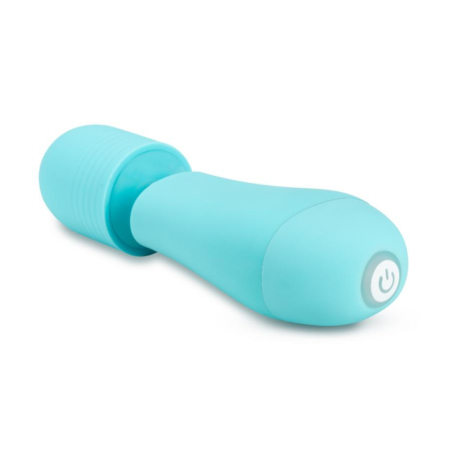 Rose Mini Wand JOYFUL 2 Embouts - Tête 30mm Bleu 3 Rose Mini Wand JOYFUL 2 Embouts - Tête 30mm Bleu – Image 3