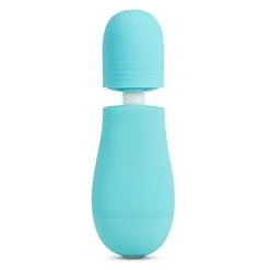 Rose Mini Wand JOYFUL 2 Embouts - Tête 30mm Bleu 8 Rose Mini Wand JOYFUL 2 Embouts - Tête 30mm Bleu -FÉMINITÉS boutique mini wand joyful 2 embouts tete 30mm bleu 3