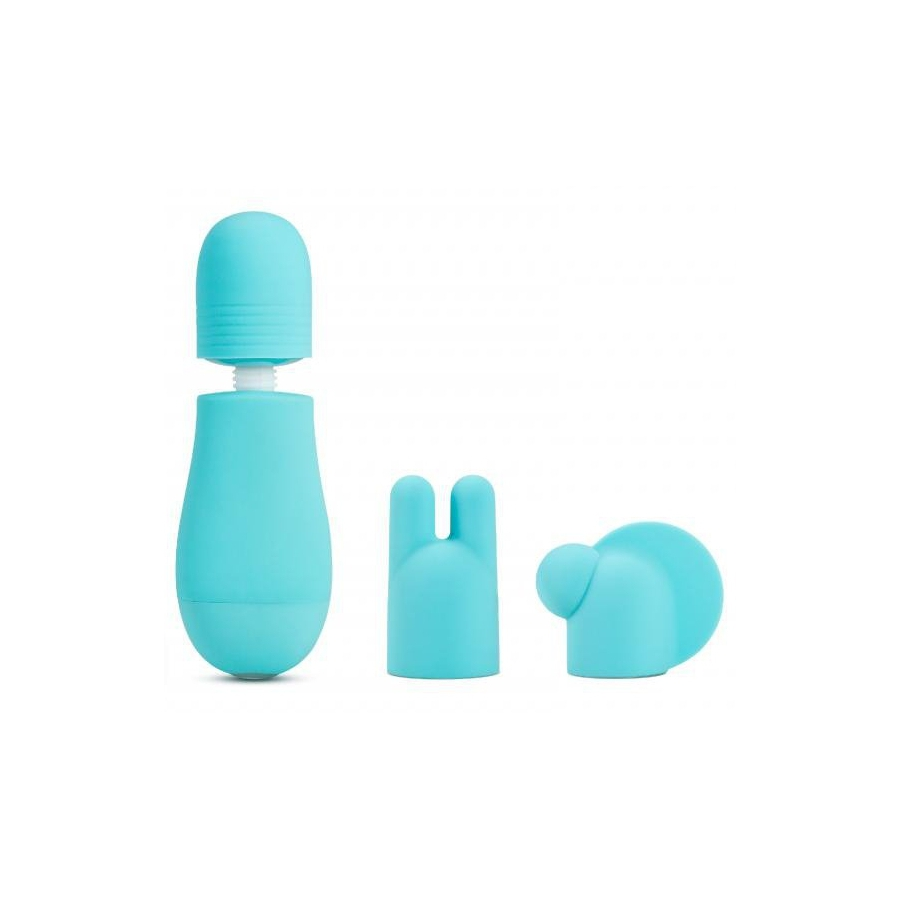 Rose Mini Wand JOYFUL 2 Embouts - Tête 30mm Bleu 1 Rose Mini Wand JOYFUL 2 Embouts - Tête 30mm Bleu