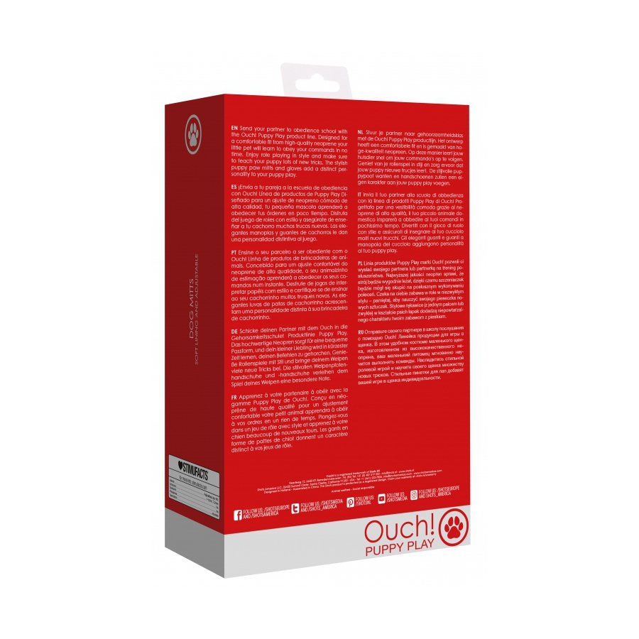 Ouch! Puppy Play Mitaines PUPPY PLAY Rouges 9 Ouch! Puppy Play Mitaines PUPPY PLAY Rouges – Image 9