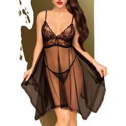 Penthouse Nuisette Naughty Doll - Noire