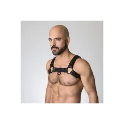 665 Harnais Néoprène BULLDOG Noir -FÉMINITÉS boutique neoprene bulldog harness 2