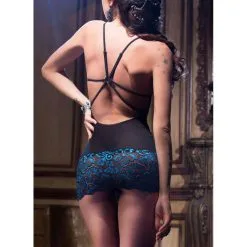 Chilirose Nuisette Dentelle Kimmy - Bleue -FÉMINITÉS boutique nuisette dentelle kimmy bleue 5