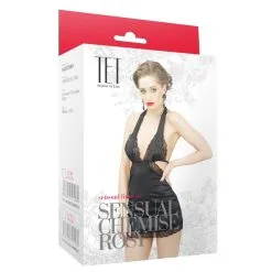 TET Lingerie Nuisette Rosy - Noire 5 TET Lingerie Nuisette Rosy - Noire -FÉMINITÉS boutique nuisette rosy noire 2