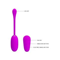 Oeuf Vibrant Sans Fil SHOCK FUN Pretty Love 7.5 X 3.3 Cm -FÉMINITÉS boutique oeuf vibrant sans fil shock fun pretty love 75 x 33 cm 4