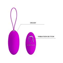 Pretty Love Oeuf Vibrant Télécommandé Jacqueline - 7.8 X 3.7 Cm -FÉMINITÉS boutique oeuf vibrant telecommande jacqueline 78 x 37 cm 6