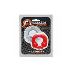 Pack Cockrings Ultraballs Oxballs Gris - Rouge -FÉMINITÉS boutique pack cockrings ultraballs oxballs gris rouge 2