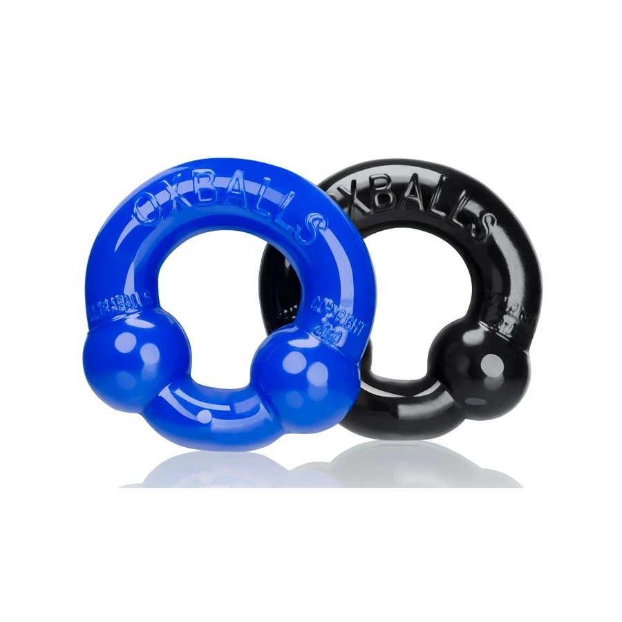 Pack Cockrings Ultraballs Oxballs Noir-Bleu 1 Pack Cockrings Ultraballs Oxballs Noir-Bleu