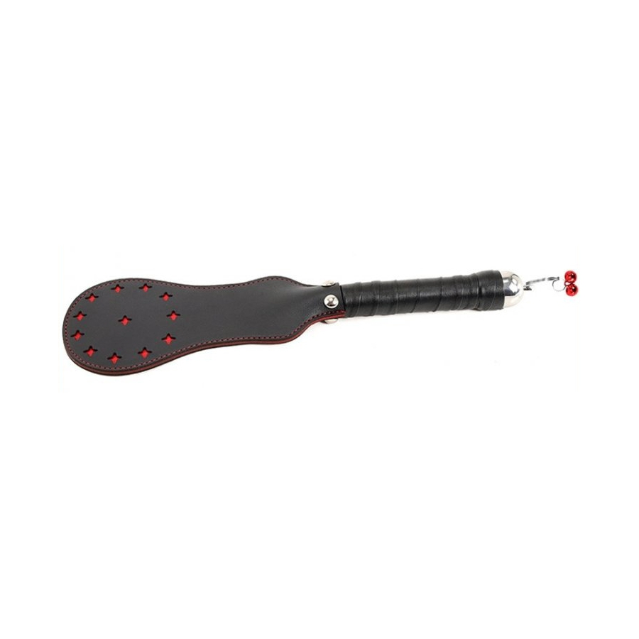 Generique Paddle En Simili STAR Noir-Rouge 35cm 4 Generique Paddle En Simili STAR Noir-Rouge 35cm – Image 4