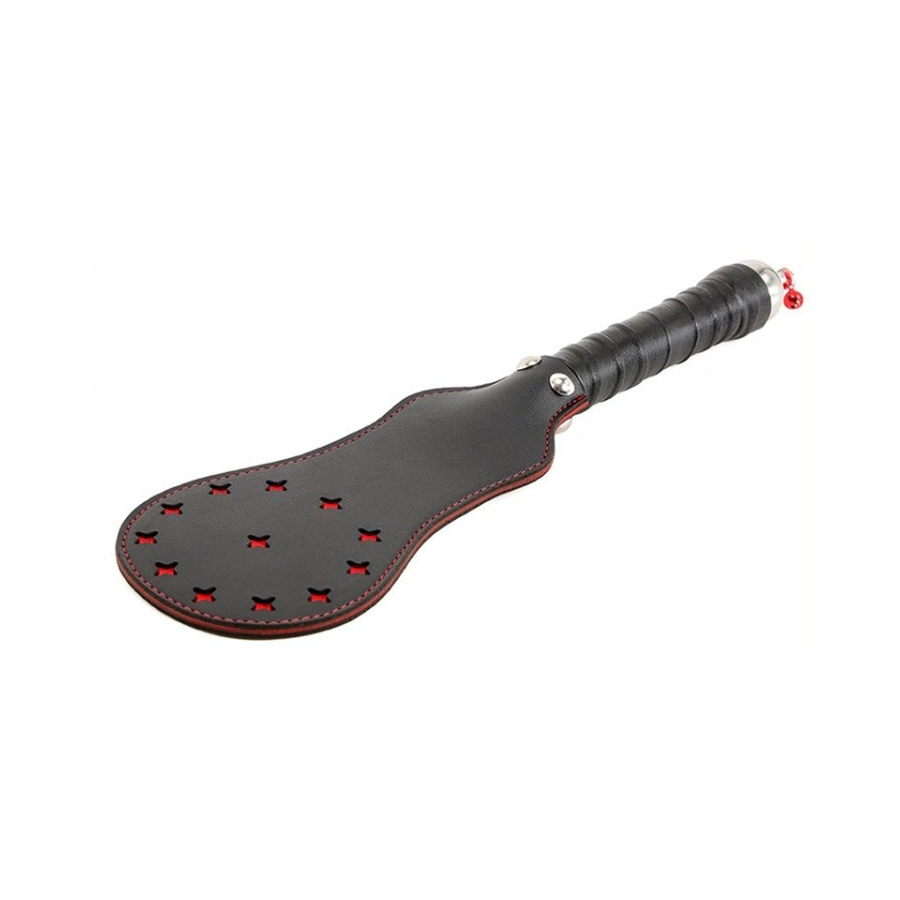 Generique Paddle En Simili STAR Noir-Rouge 35cm 1 Generique Paddle En Simili STAR Noir-Rouge 35cm