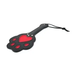 Kinky Puppy Paddle Patte 28 X 13cm Noir-Rouge -FÉMINITÉS boutique paddle patte 28 x 13cm noir rouge 2