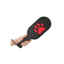 Ouch! Puppy Play Paddle PAW 33cm Noir-Rouge 5 Ouch! Puppy Play Paddle PAW 33cm Noir-Rouge -FÉMINITÉS boutique paddle paw 33cm noir rouge 2