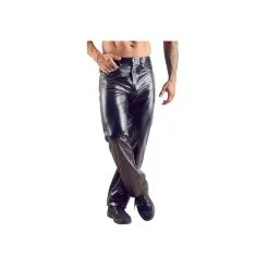 Svenjoyment Pantalon ZEPY Imitation Cuir Noir