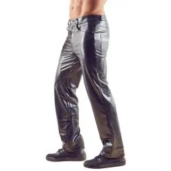 Svenjoyment Pantalon ZEPY Imitation Cuir Noir -FÉMINITÉS boutique pantalon zepy imitation cuir noir 3