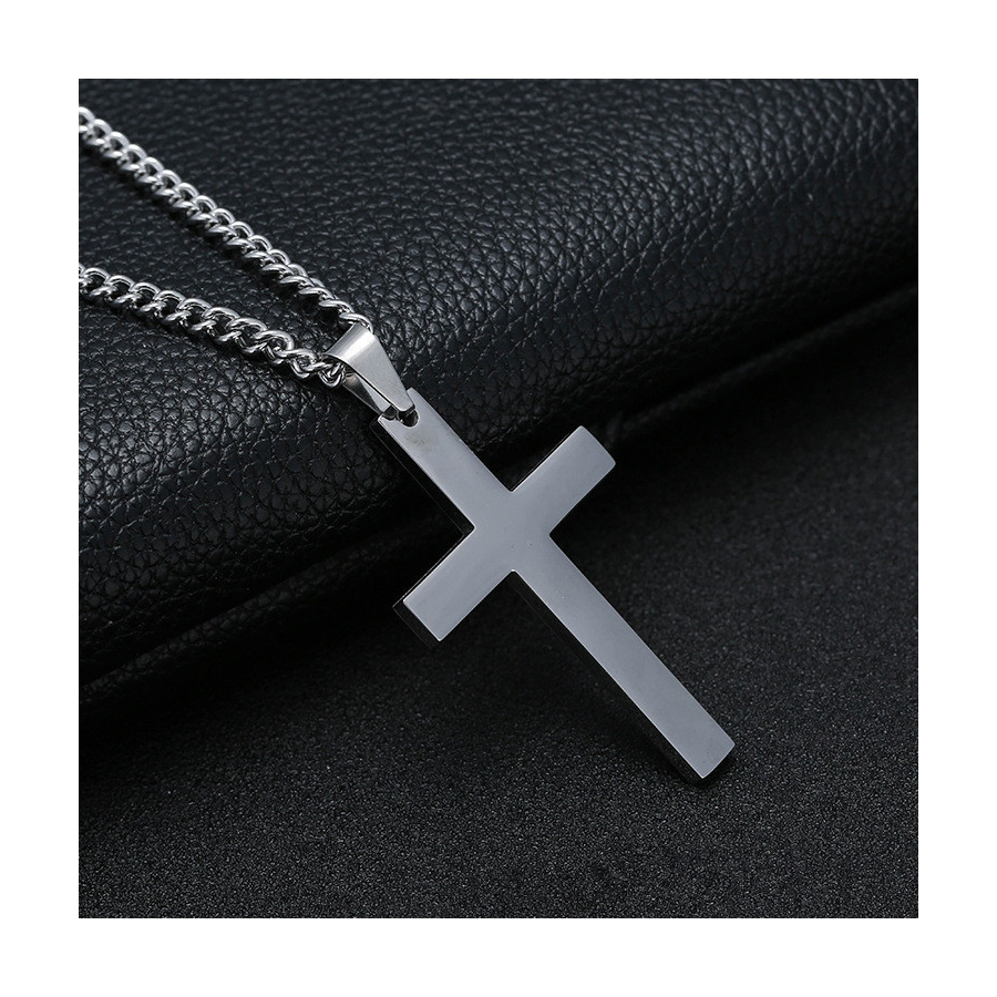 Malejewels Pendentif Croix CROSS Avec Chaine Argentée 2 Malejewels Pendentif Croix CROSS Avec Chaine Argentée – Image 2