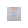 Malejewels Pendentif Croix CROSS Avec Chaine Argentée