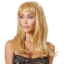 Cottelli Accessoires Perruque Cheveux Longs Blonds Droits