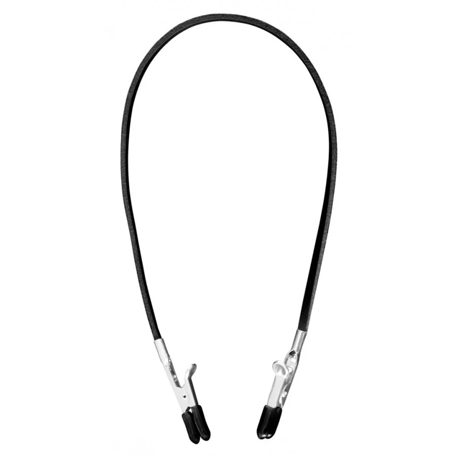 Kiotos Pinces Pour Tétons Avec Cordelette Cuir 1 Kiotos Pinces Pour Tétons Avec Cordelette Cuir