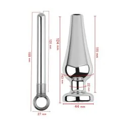 MenSteel Plug En Métal Avec Anneau HOLLOW SCREW 11.5 X 4.3cm -FÉMINITÉS boutique plug en metal avec anneau hollow screw 115 x 43cm 5