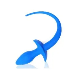 Kinky Puppy Plug Queue De Chien Silicone 7.5 X 3.1cm Bleu