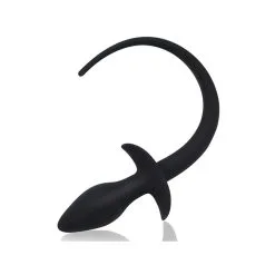 Kinky Puppy Plug Queue De Chien Silicone 7.5 X 3.1cm Noir