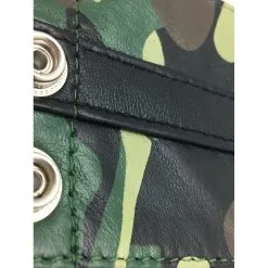 The Red Poignet Bracelet De Force En Cuir - Camouflage - Avec Zip -FÉMINITÉS boutique poignet bracelet de force en cuir camouflage avec zip 2