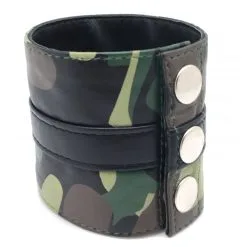 The Red Poignet Bracelet De Force En Cuir - Camouflage - Avec Zip -FÉMINITÉS boutique poignet bracelet de force en cuir camouflage avec zip 4