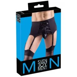 Svenjoyment Porte-Jarretelles Homme BELT LACE Noir -FÉMINITÉS boutique porte jarretelles homme belt lace noir 2