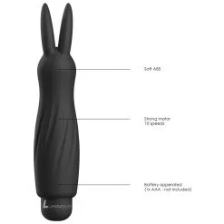 Luminous Rabbit SOFIA 13cm Noir -FÉMINITÉS boutique rabbit sofia 13cm noir 5